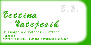 bettina matejcsik business card